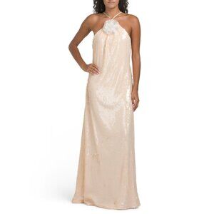 TOCCIN Prosecco Monica Sequin Halter Gown